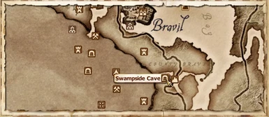 Bravil locations - Swamp Cave & across border 