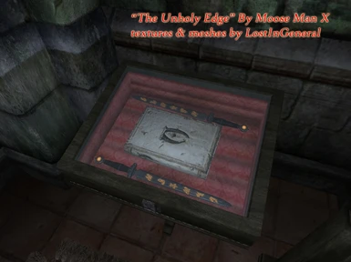 A Pic Of The Unholy Edge The Lore Book _The Enchantment_ and The Unholy Blade an unenchanted replica of the original