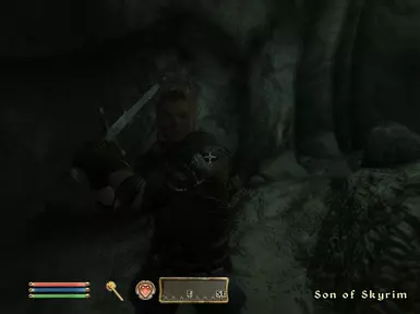 A Son of Skyrim attacking