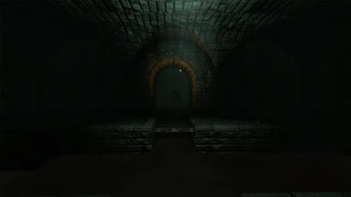 A goblin hides in the shadows of the Waterfront sewers.