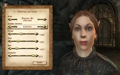 Alawen has copper hair color