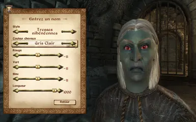 The Night Mother had bright grey hair color