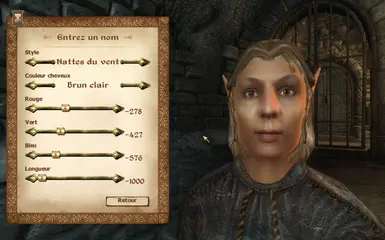 Pit Dog Female Bosmer has light brown hair color