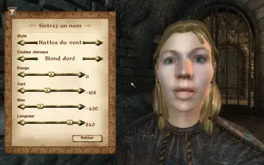Warrior Female Nord has golden blonde hair color