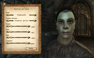 Pit Dog Female Dunmer Champion has custom hair color