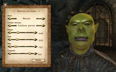 Mazoga the Orc has custom hair color