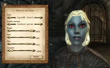 Pale Lady has custom hair color