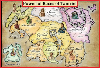Powerful and Unique Races  of Tamriel