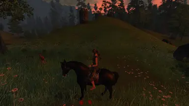 Zombies wandering the hills.
