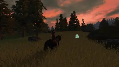 Ghost wandering the countryside.