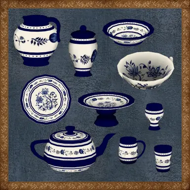 Luna's Blue And White China Dishes Playable Resource