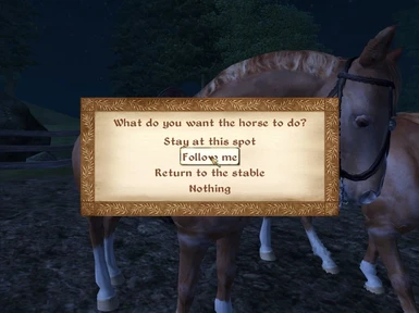 Command Your Horse Menu