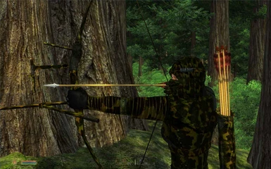 Camo Recurve Bow with Armor and Quiver