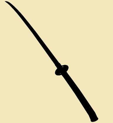 Black Long Akaviri Nodachi 2h sword