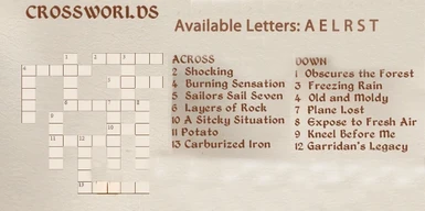 Crossworlds puzzle for the Home