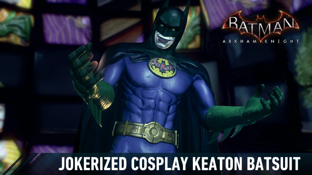 Jokerized Cosplay Keaton Batsuit at Batman: Arkham Knight Nexus - Mods and  community