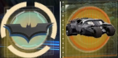 Tag and Batmobile KO icons