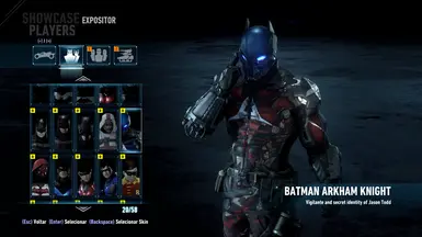 Play with other character skins for Batman via the showcase menu (no  mesh-wapping). at Batman: Arkham Knight Nexus - Mods and community