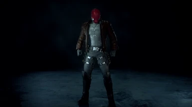 Brown jacket + mesh code 1 + a lot more red helmet
