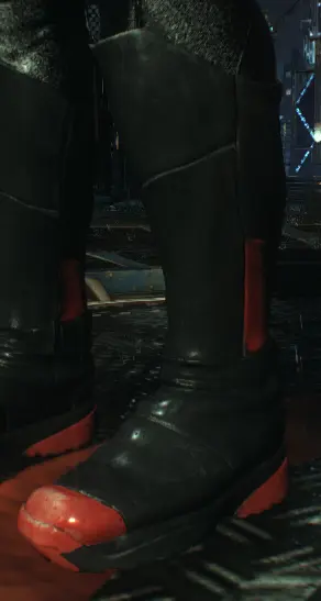 Boots with red accent