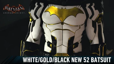 White - Gold - Black New 52 Batsuit