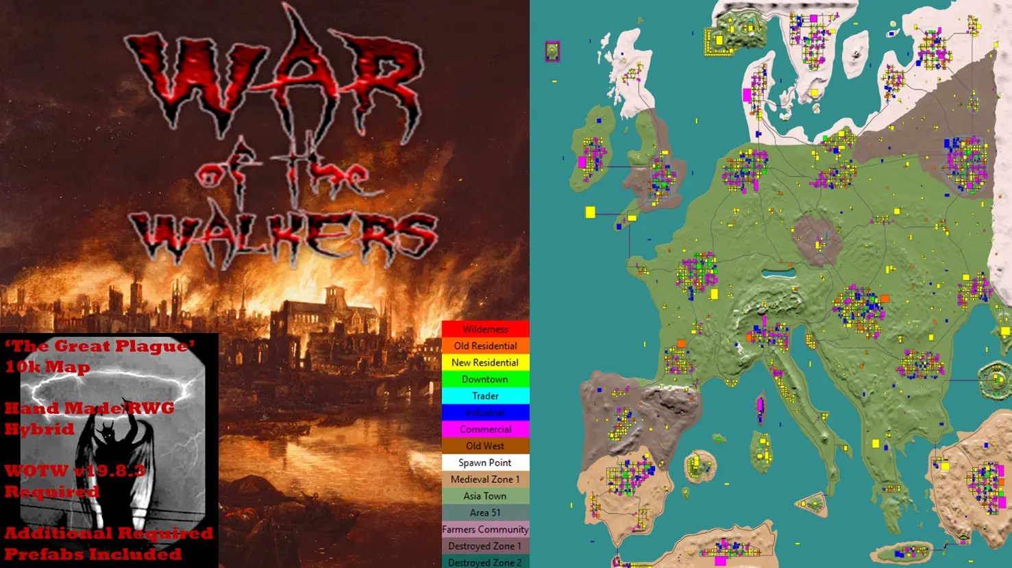 A19 - The Great Plague 10k Map for War of the Walkers 19.8.3 at 7 Days to Die Nexus - Mods and 