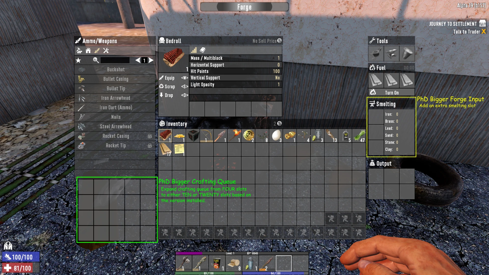 PhD Bigger Forge Input (A21) at 7 Days to Die Nexus - Mods and community
