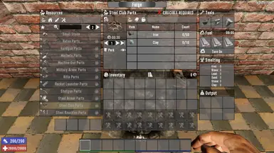 Steel Club Parts - Crafting Cost