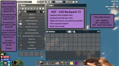 A20 - - 72 Slot Backpack at 7 Days to Die - Mods and community