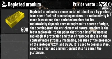 Resource depleted uranium