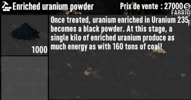 enriched uranium powder