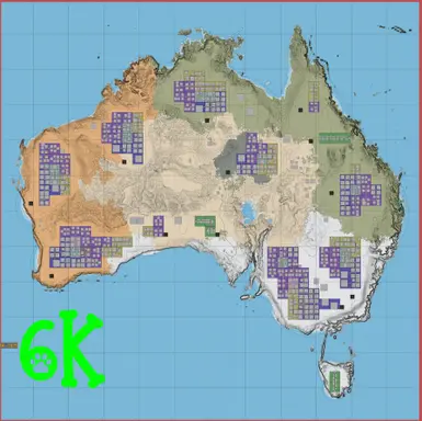 Fluffy Panda A21 Australia Map 6K-10K