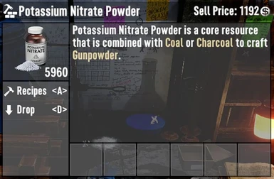 Potassium Nitrate Powder (resourceNitratePowder) Localization name update.