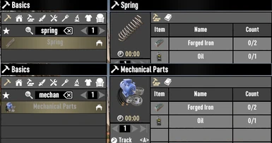 Craftable Springs and Mechanical Parts