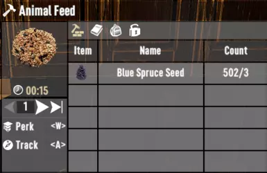 recipe using winter pinecones in the inventory