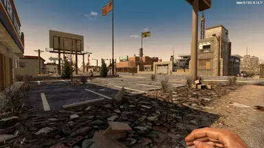 Bob deep in a commercial district just chilling