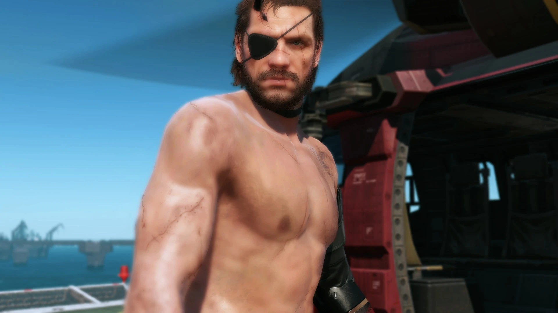 Bare Chested Naked Camo at Metal Gear Solid V: The Phantom 