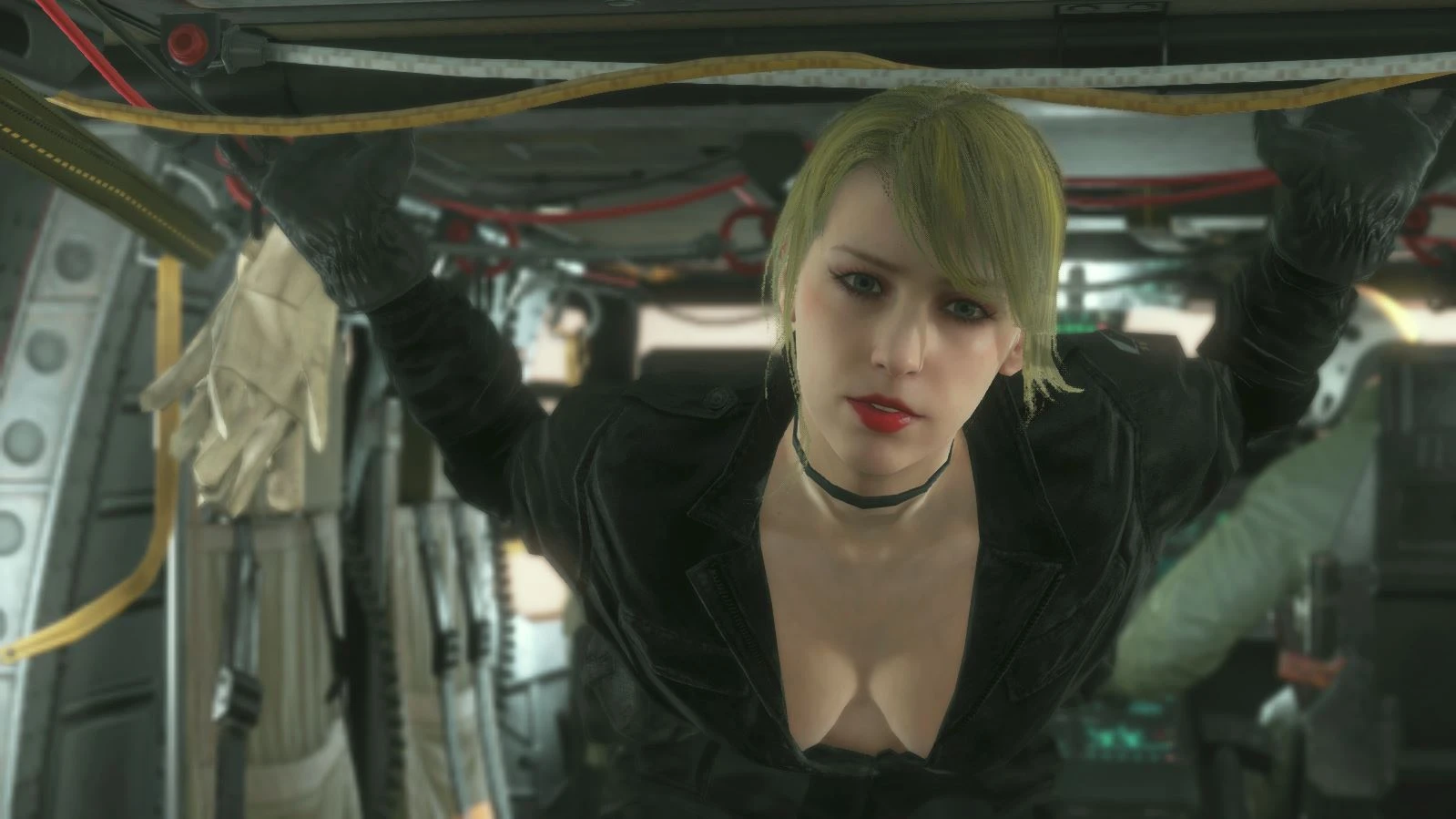 Quiet Blonde Hair Makeup And Black Sniper Wolf Dress at Metal Gear