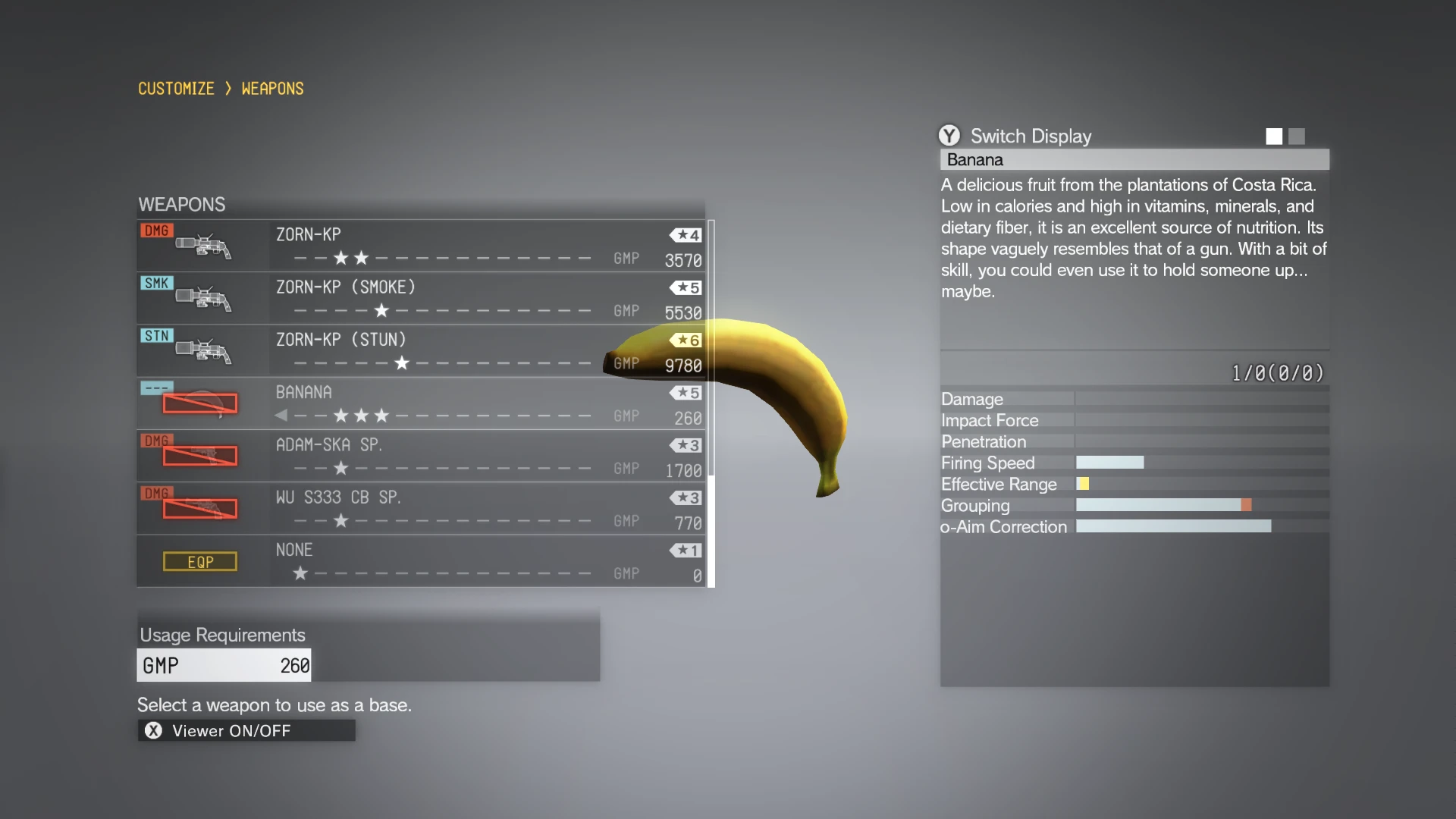 Banana at Metal Gear Solid V: The Phantom Pain Nexus - Mods and community