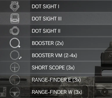 Siege Inspired Optical Attachment Icons