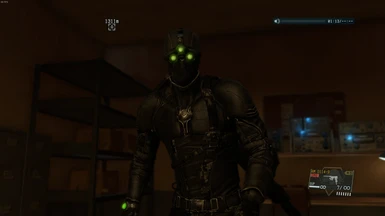 Sam Fisher in his Prime(Camo pack)  and Balaclava Fisher
