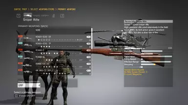 Stats just for reference, your developed rifles won't be affected by the mod.