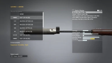 The yellow bar shows the increase in accuracy you'll gain from the suppressor.