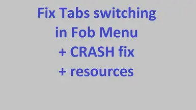 Fix menu TABs switching_CRASH fix_resources (3 in 1)