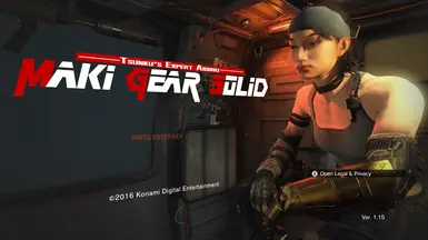 Maki Gear Solid Title Screen