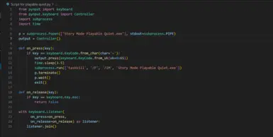 Rebound hotkey for Story Mode Playable Quiet Mod
