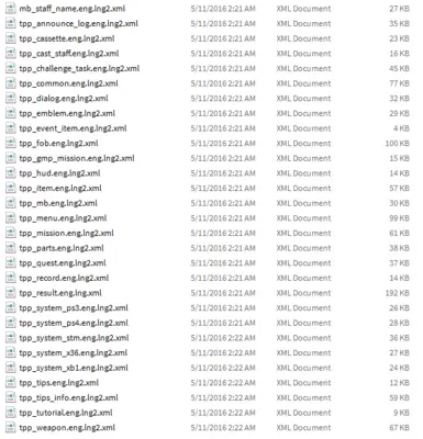 MGSV TPP HUD Text Resource (English)