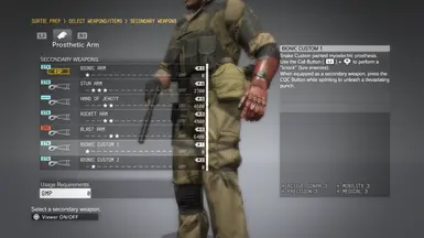 Optional Bionic Arm Descriptions