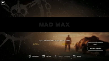 mad max settings gamma 