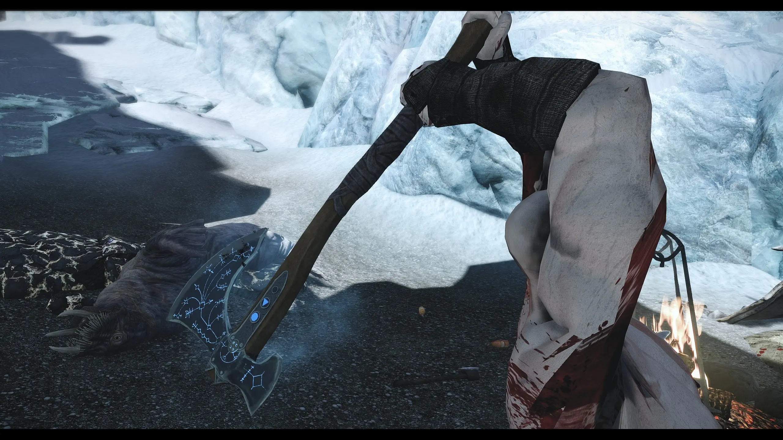 Leviathan Axe Realized And Kratos Follower At Skyrim Nexus Mods And Community